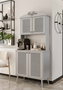 Hanah Home Avior 90 - Gabinete de café Gris claro